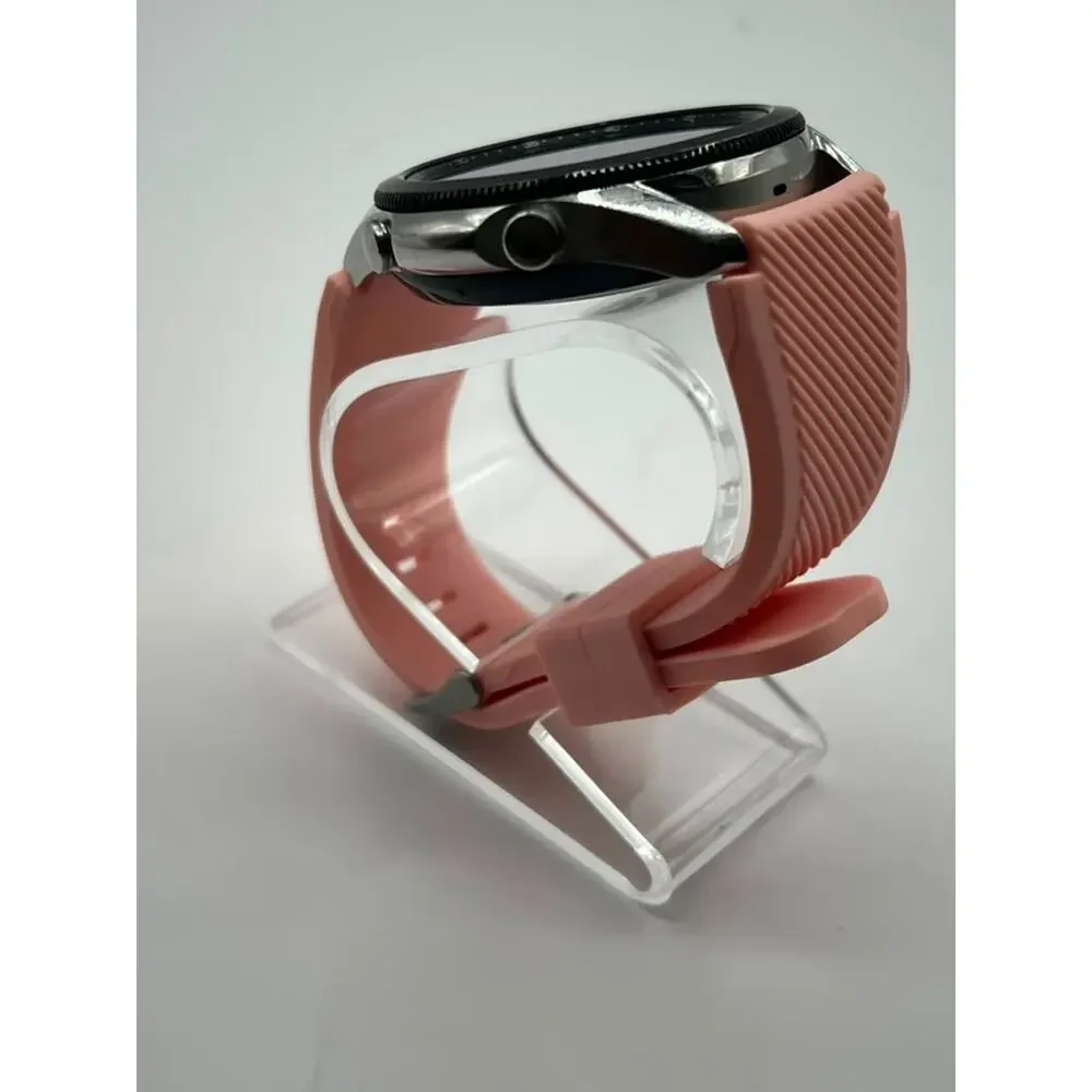 Samsung Galaxy Watch3 SM-R840 45mm Silver Stainless steel Case Silver Pink Teste